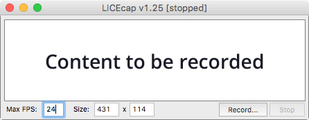 LICEcap recording screen