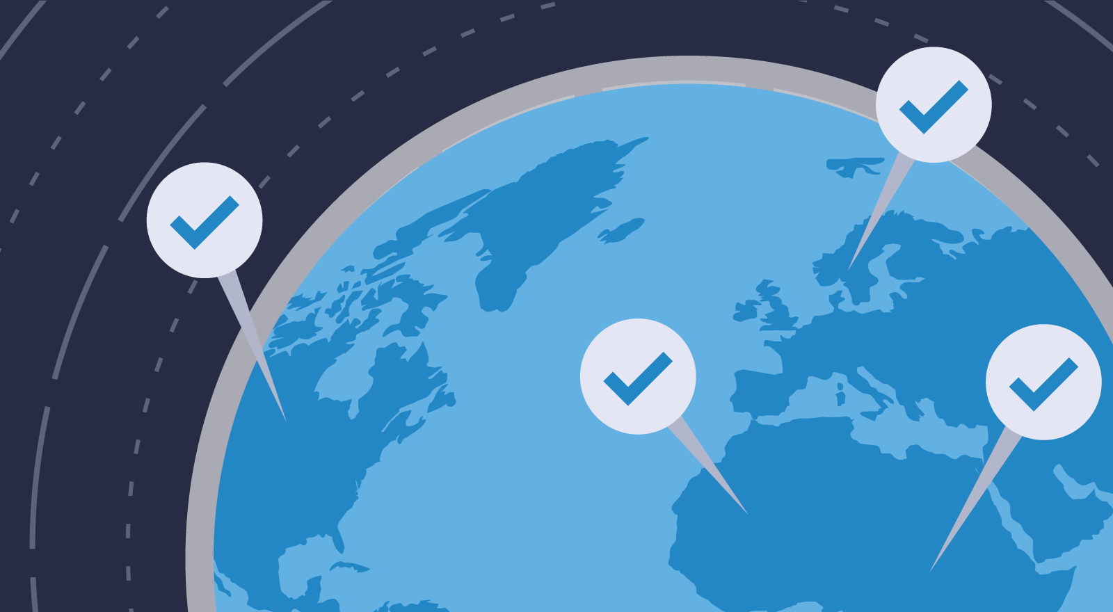 Internet traffic sources from across the globe