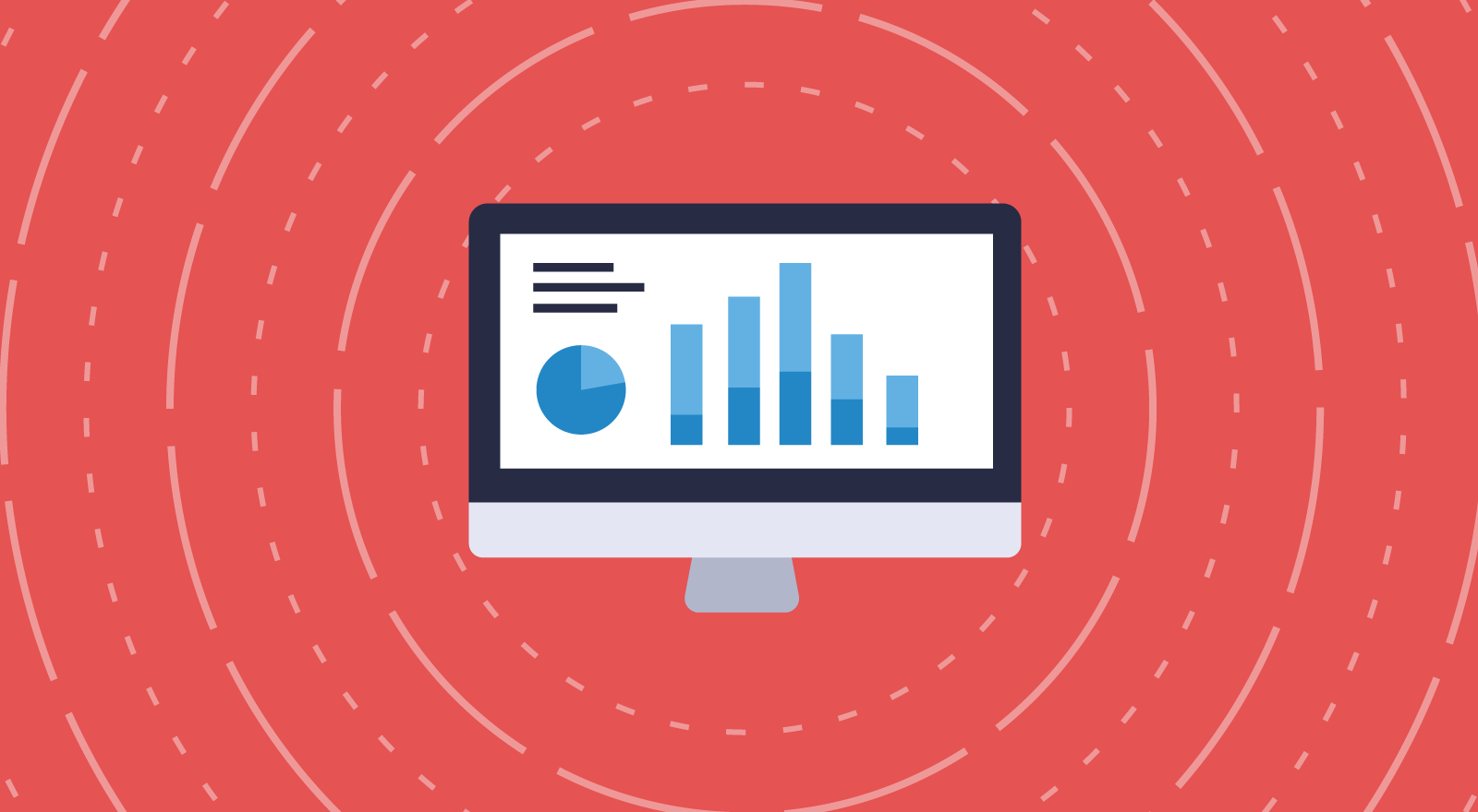 Marketing metrics on a computer screen